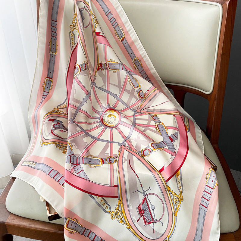 Fashion Pattern Silk Scarf Spring And Autum
